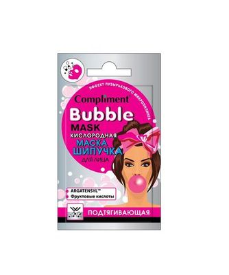 Compliment Cаше BUBBLE MASK кислородная маска-шипучка для лица подтягивающая