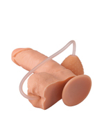 Фаллоимитатор-реалистик на присоске с грушей - 16,5 см. (Цвет: телесный)