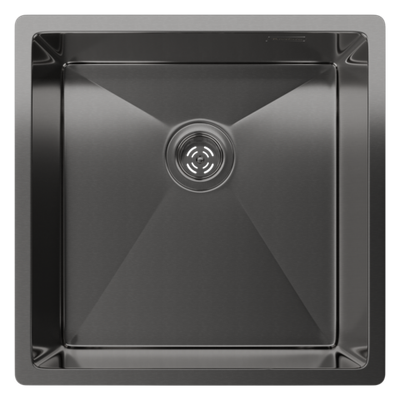 Rivelato Rinox 4444 UN PVD black нерж.стал подстольный монтаж 1 чаша 440*440*200 мм