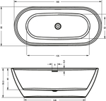 Акриловая ванна Riho INSPIRE FS 180x80