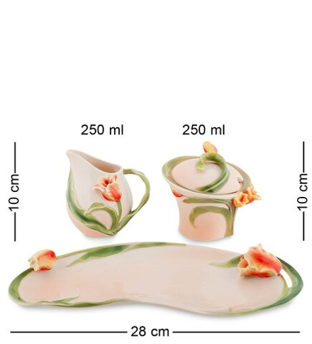 FM-83/ 2 Набор сахарница и молочник «Тюльпаны» (Pavone)