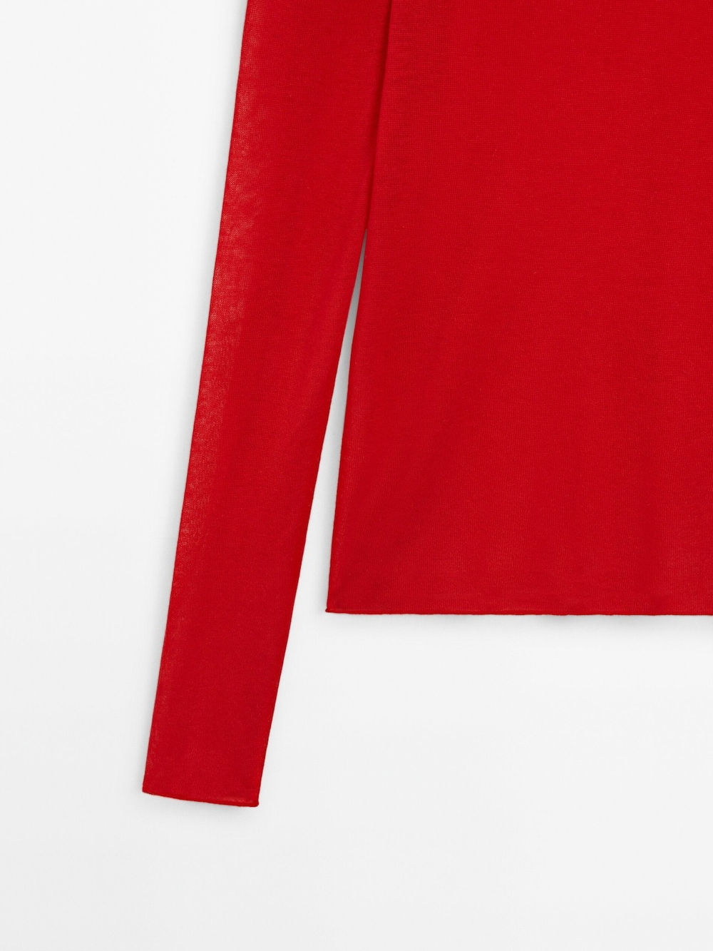 Massimo Dutti Свитер тонкой 100% шерсти, красный