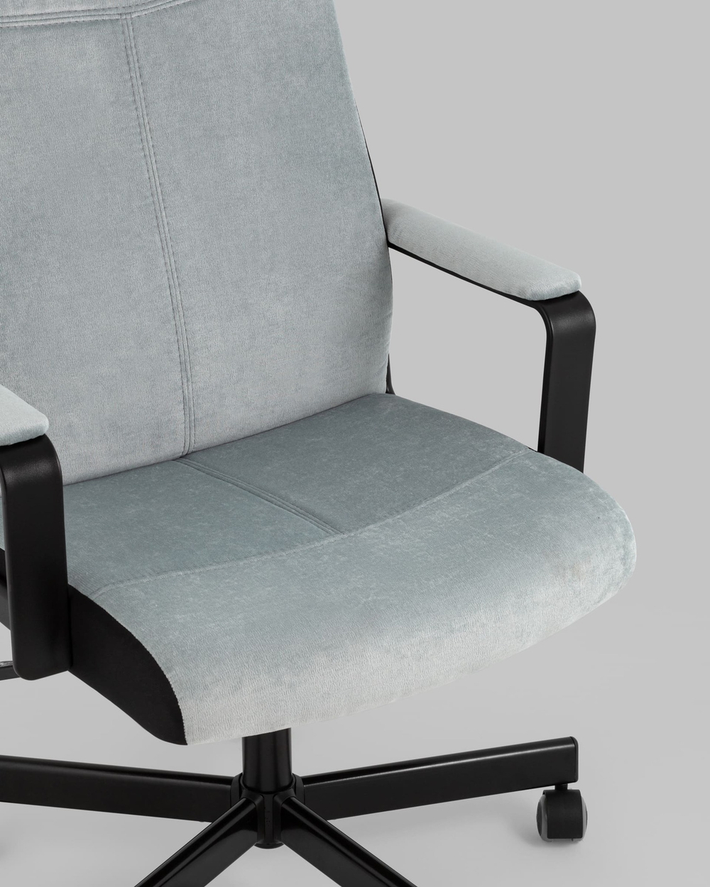 Кресло руководителя TopChairs ST-DOMINGO серо-голубой