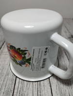 Кружка 1 л эмаль с рисунком Ретро-сад 0107/4