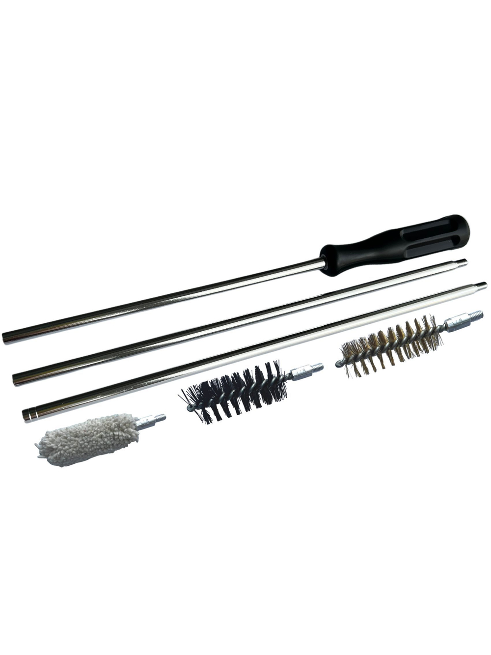Набор для чистки оружия 16 калибра в БЛИСТЕРЕ, с металлическим 7мм шомполом в оплетке.