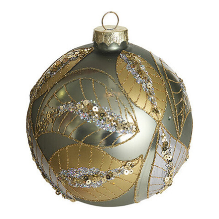 Шар "Лиственный узор" 10см GY344