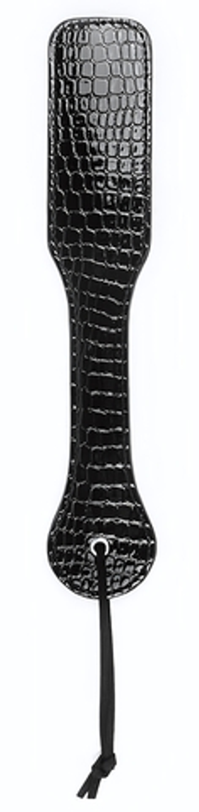 Черная шлепалка с узором под рептилию - 32 см. (Цвет: черный)