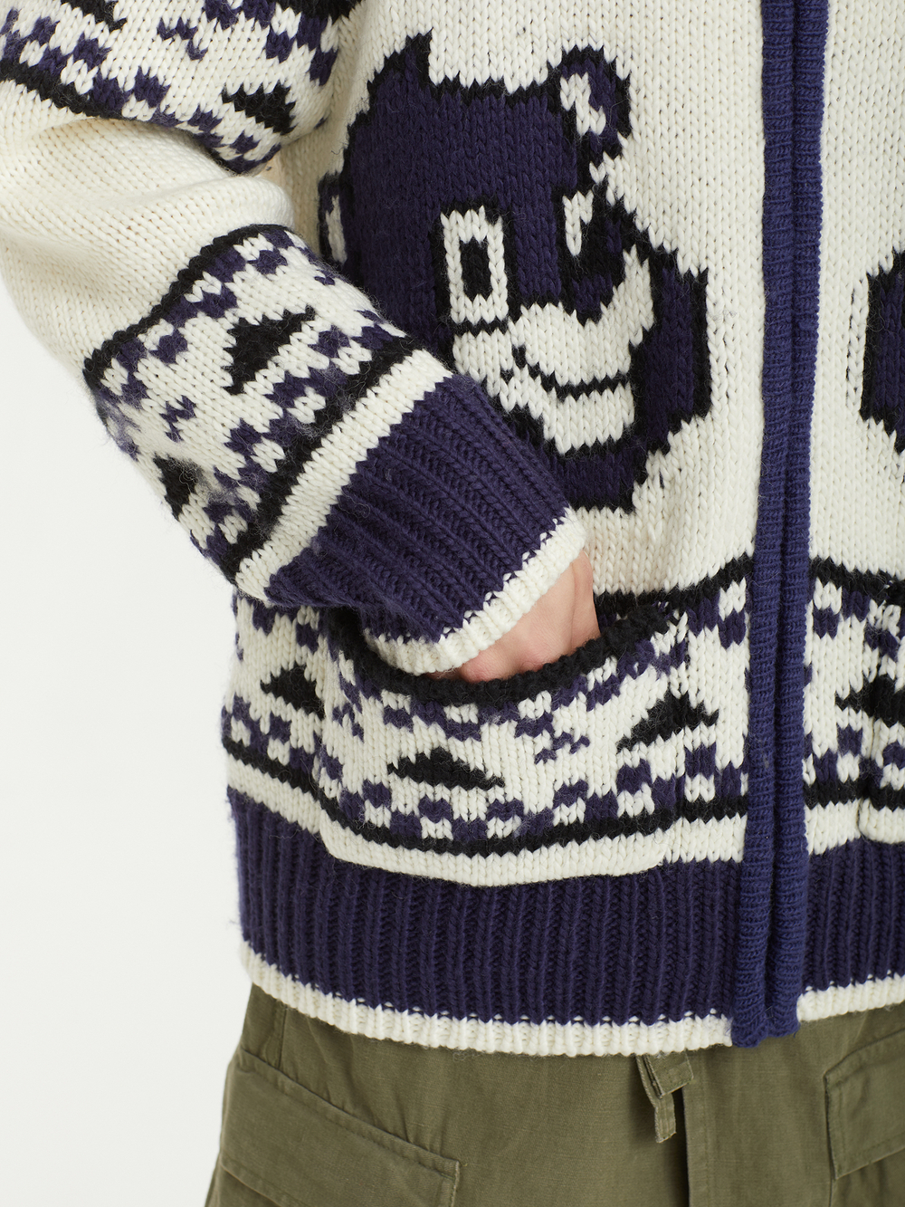 Мужской Свитер Bear Zip-up Cowichan