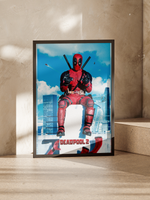 Постер плакат Показывает Средний Палец Deadpool Дэдпул