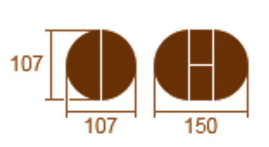 Стол круглый Лотос (дуб/тон 603)