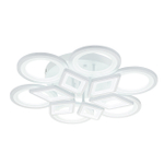 Потолочный светодиодный светильник 160Вт, 11076Лм, 3000-6500К, Ra>80, плавная регулировка мощности, изменение цветовой температуры, ночник, пульт, металл/акрил, белый