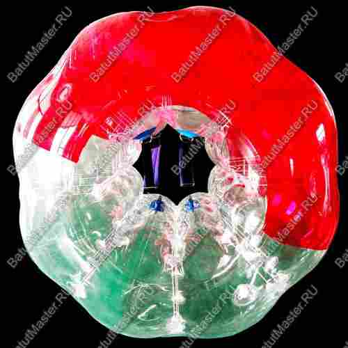 Бампербол «Прозрачно-красный», ТПУ, диаметр 1 м