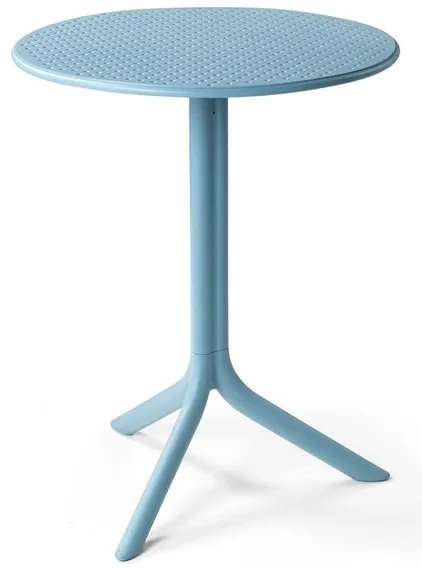 Регулируемый пластиковый стол Step Ø60 см, голубой