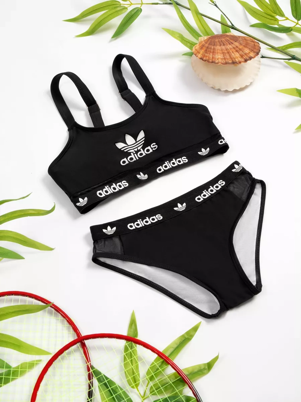 Купальник раздельный спортивный с топом Adidas