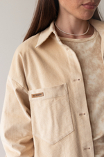 Рубашка из вельвета, Кремовый