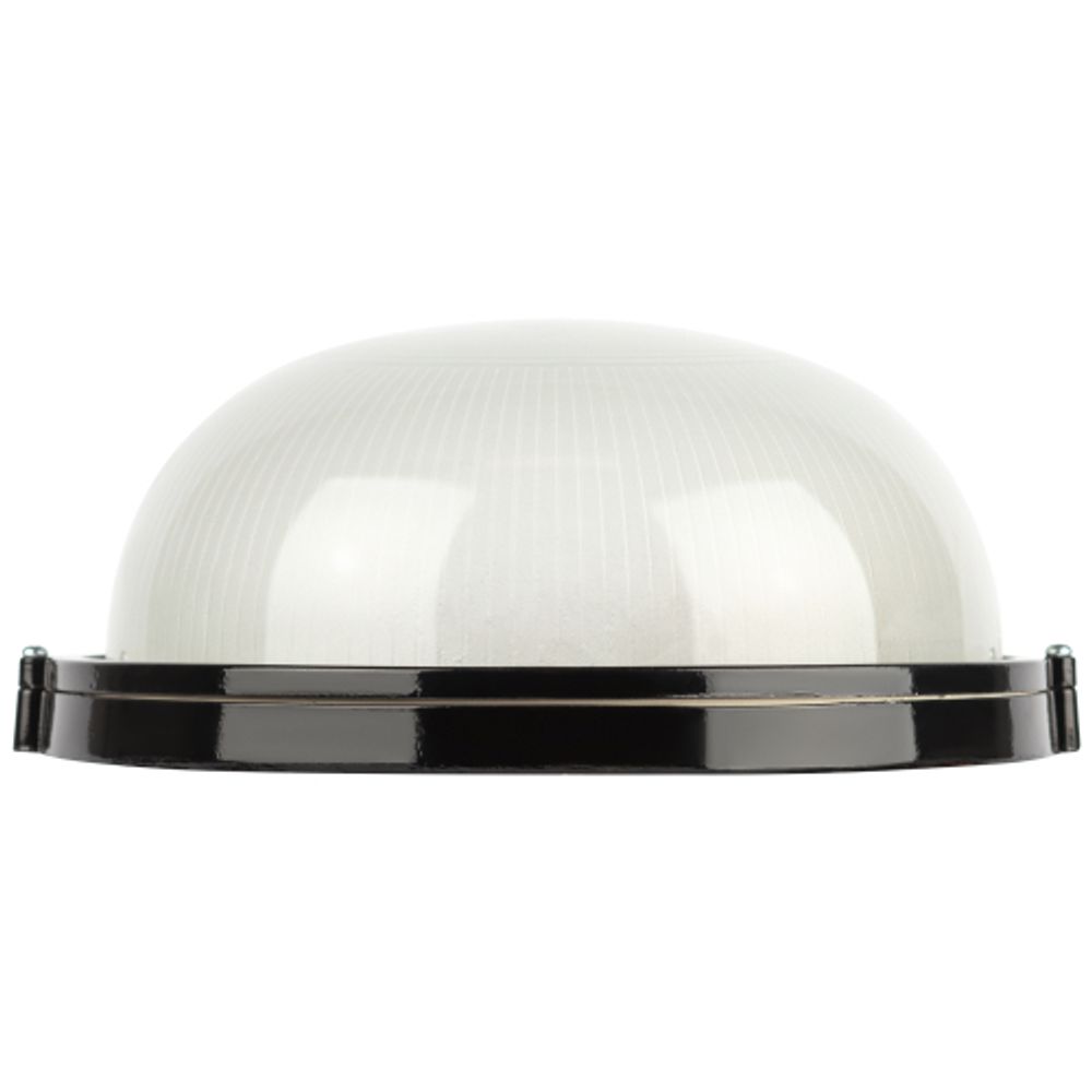 Светильник ЭРА НБП 03-100-001 Акватермо алюминий/стекло IP54 E27 max 100Вт D240 круглый черный