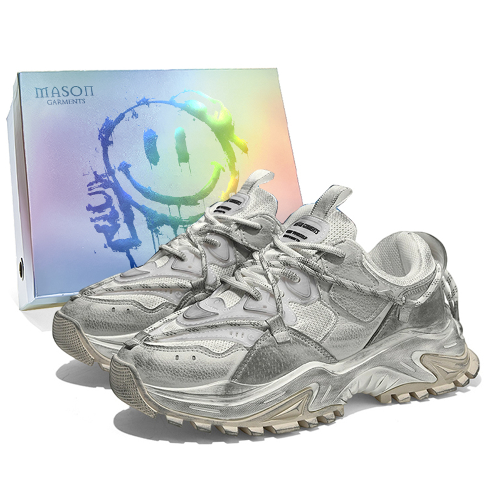 Masongarments Shark Tooth Series Chunky Sneakers черный белый
