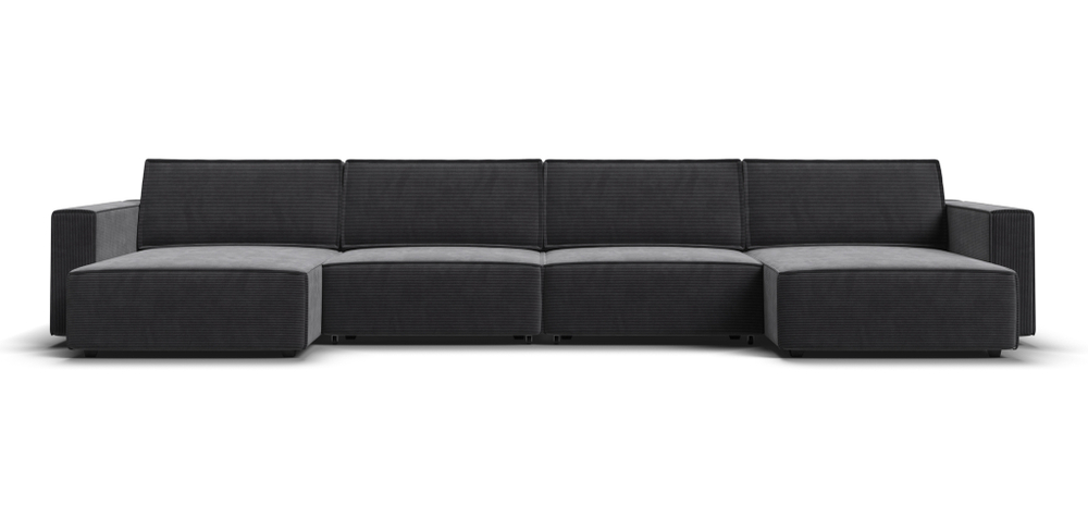 П-образный диван BOSS SOFT MODOOL Вельвет CORD графит