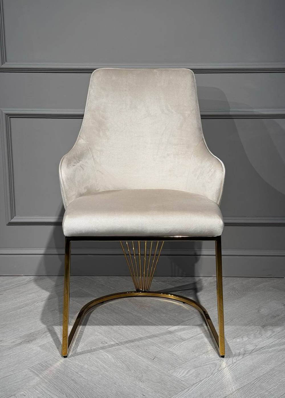 Стул обеденный Ist Casa Сиена, 62х57х90 см, бежевый, глянцевое золото