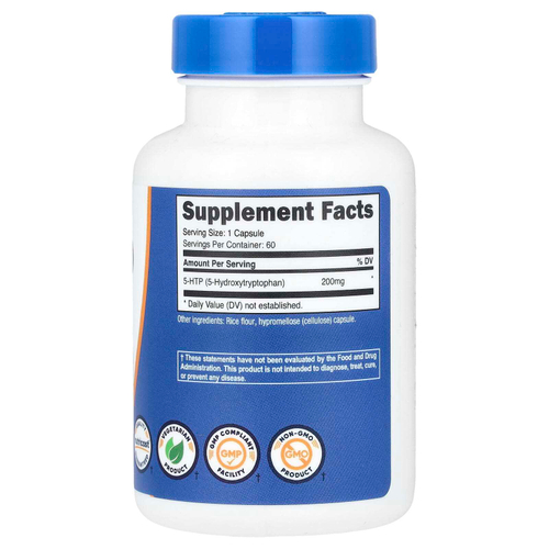 Nutricost, 5-HTP, 200 мг, 60 капсул