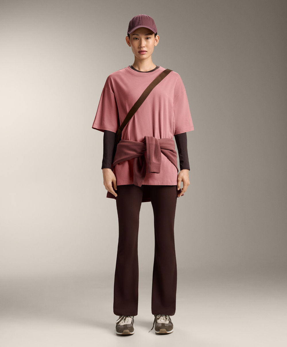 Oysho Футболка из смесового хлопка, розовый