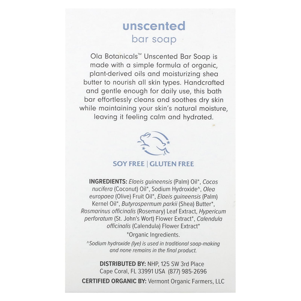 Dr. Mercola, Ola Botanicals, кусковое мыло, без запаха, 85 г (3 унции)