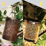 Светильник дачный на солнечной батарее «Чайник Орнамент» 21*9.5*14.5 см, 37 ламп LED (6 нитей, длина 55 см, подставка 79 см)