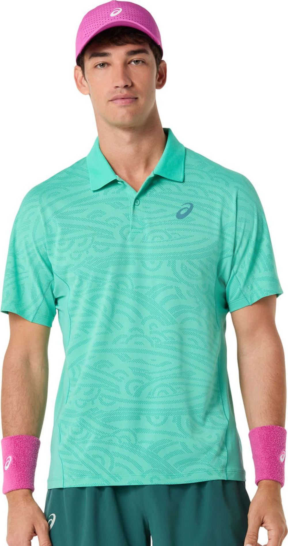 Теннисное поло Asics Match Jacquard Short Sleeve - aurora green
