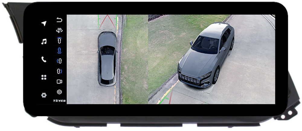 Магнитола для Hyundai Elantra 6 2016-2018 (без штатной КЗВ, рамка тип 2) - Teyes LUX ONE 360 монитор 12.3" 2K QLED на Android 10, 6Гб+128Гб, CarPlay, 4G SIM-слот, 4 камеры в комплекте