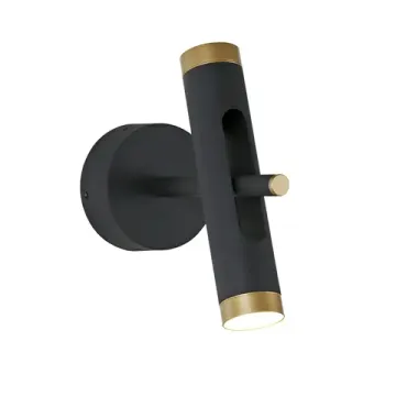 Бра 6W 4000K 2324-2W черный/золото Duplex Favourite