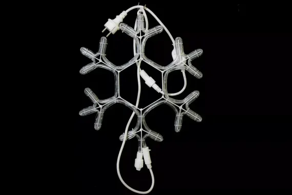 Светодиодная фигура снежинка с мерцанием 40 см., теплый белый, Winner Light (9053-40WW)