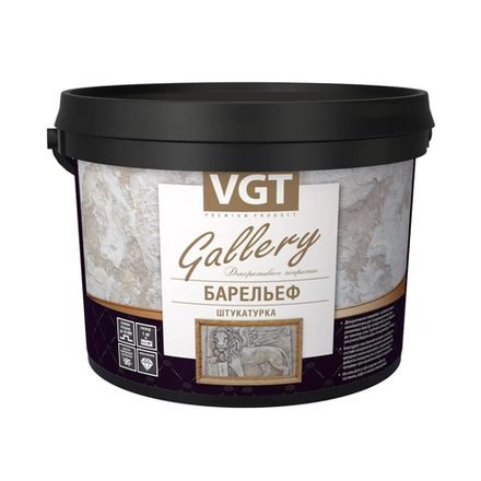 Декоративная штукатурка VGT Gallery Барельеф с волокнами целлюлозы, 14 кг