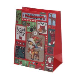 GAEM Пакет подарочный S (бумага 210г/м2, блок 12шт), L18 W10 H23 см, 4в.