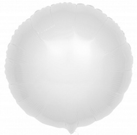 Шар "Белый круг сатин" 46 см
