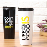 Термокружка нерж, 0.45 л, Daniks, серебр, SL-NT014E-SS-logo1