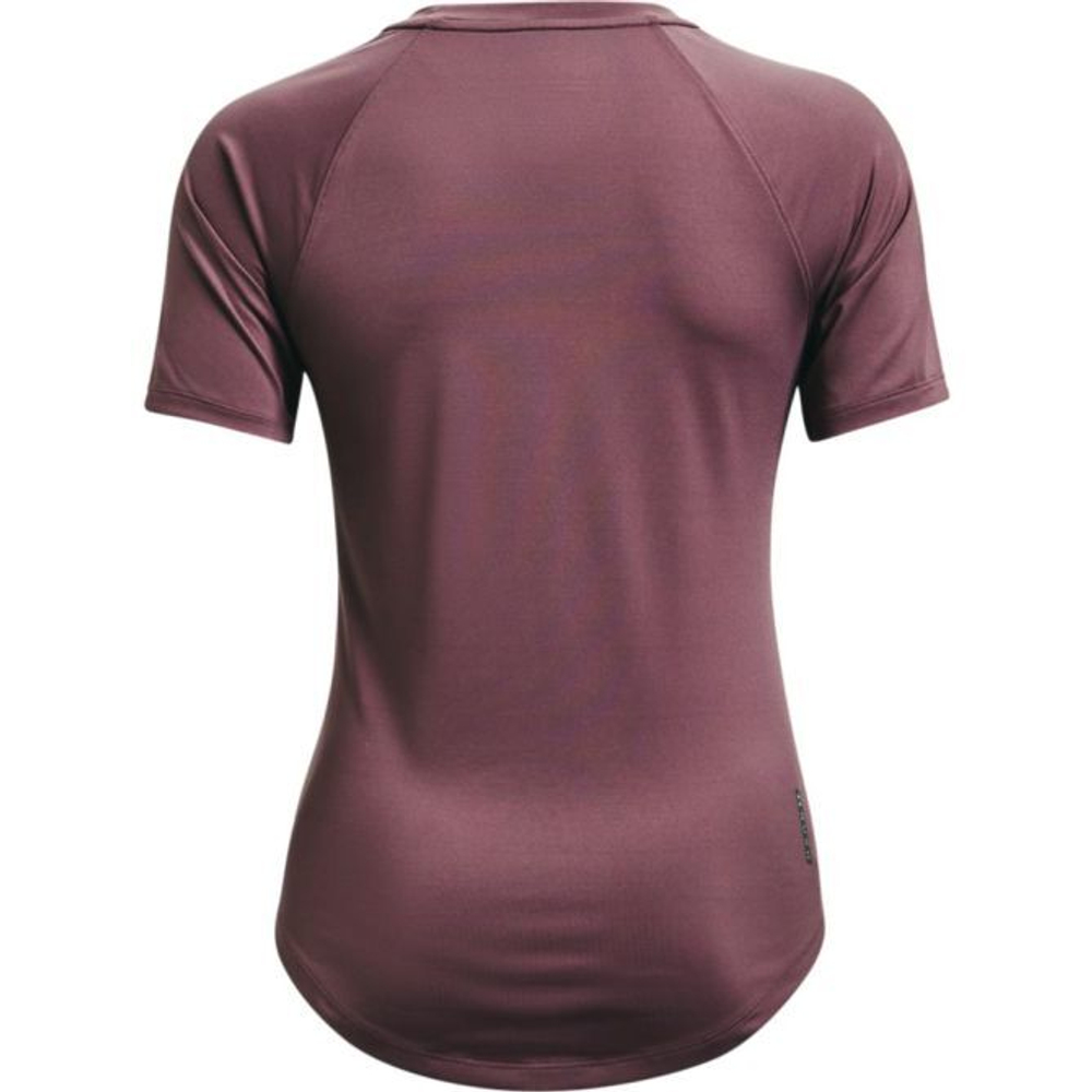 Женская теннисная футболка Under Armour Women's UA Rush HeatGear Mesh Short Sleeve - Фиолетовый