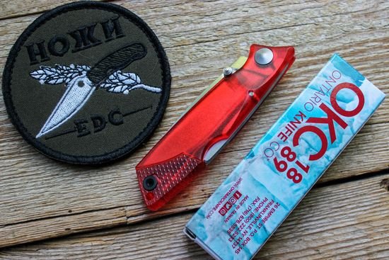 Складной нож Ontario 8798RED Wraith Ice Series Fire c клинком из стали 1.4116 Krupp (X50CrMoV15) рукоять ABS-пластик