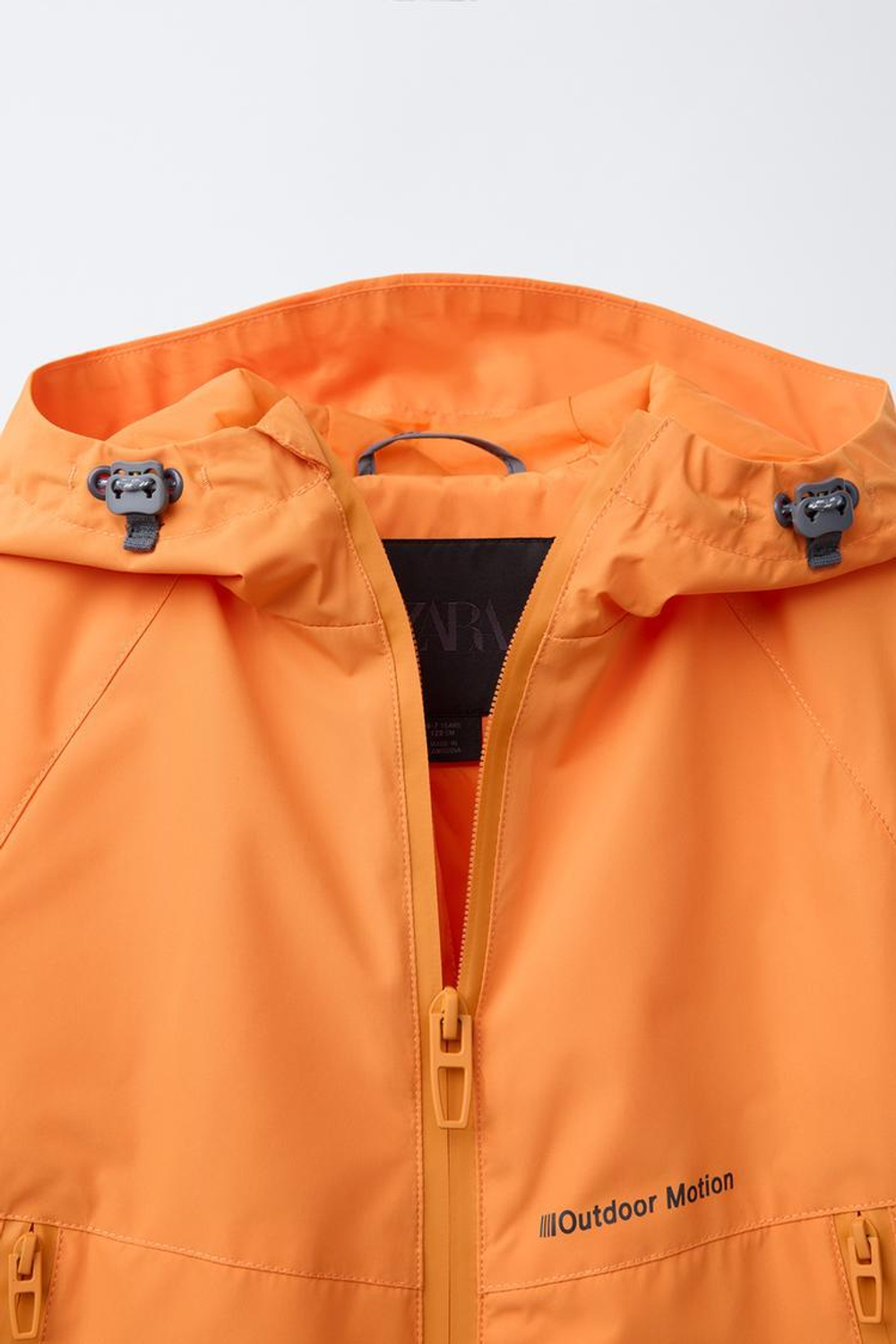 ZARA ЛЕГКАЯ КУРТКА С КАПЮШОНОМ WATER REPELLENT, ОРАНЖЕВЫЙ