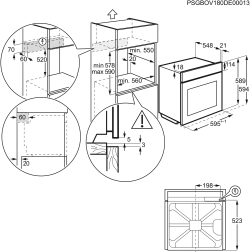 Встраиваемый электрический духовой шкаф Electrolux OED3H50X