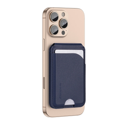 Магнитная подставка картхолдер синего цвета от Dux Ducis, серия Neva Series Magnetic Wallet Stand