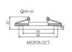 Светильник стекло KANLUX MORTA OCT-B