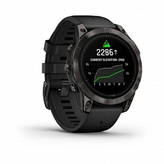 Garmin Epix Pro Gen 2 Sapphire 47 мм — титановый угольно-серый DLC корпус, черный ремешок