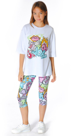 Велосипедки трикотажные для девочки 7-9 лет Fleur de Vie