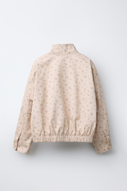 ZARA КУРТКА С ЦВЕТОЧНЫМ ПРИНТОМ, РОЗОВЫЙ