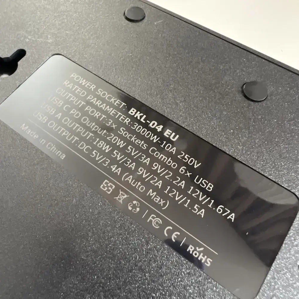 Сетевой фильтр с предохранителем, быстрая usb и type-c зарядка, пилот удлинитель для компьютера с заземлением, 2 метра