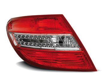 Задние фонари Mercedes C W204 red white led
