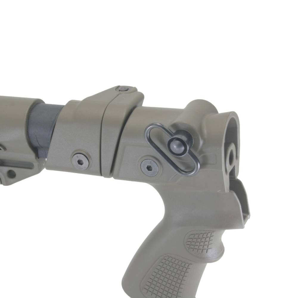 Пластиковый приклад МР-155, МР-135, DLG Tactical. Черный