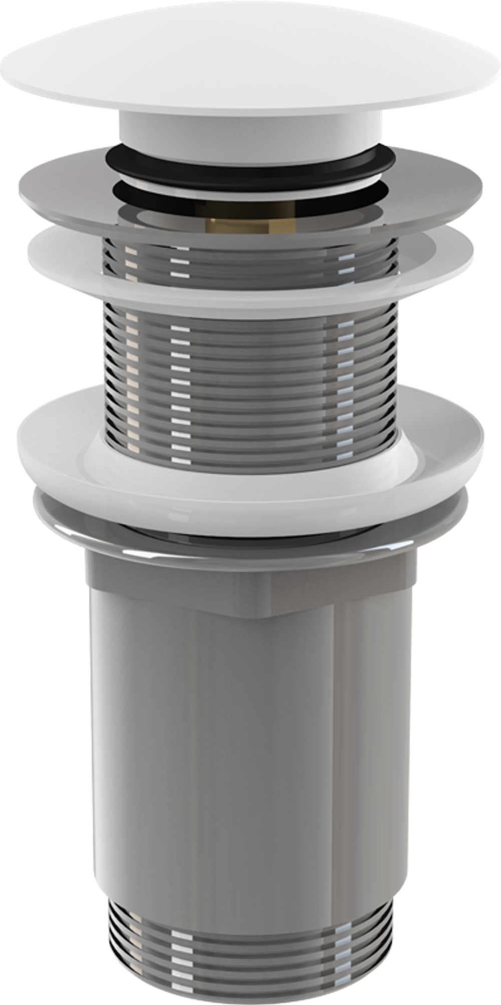 Донный клапан Alcadrain click-clack, белый (A395B)