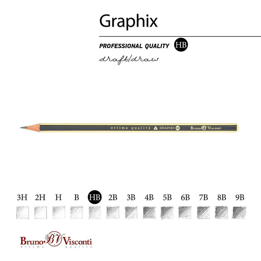 Карандаш ч/гр НВ "Graphix" (Bruno Visconti)