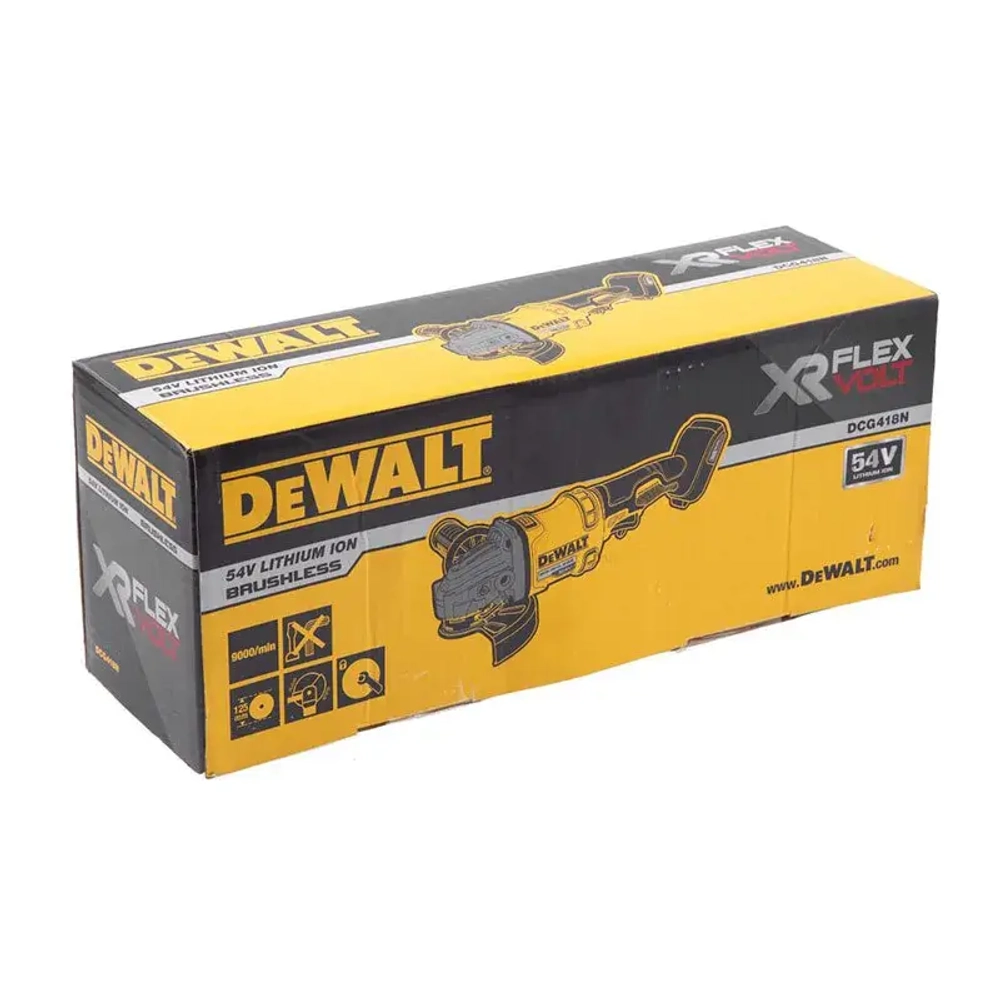 DeWalt DCG418N-XJ аккумуляторная угловая шлифовальная машина (без АКБ и ЗУ)